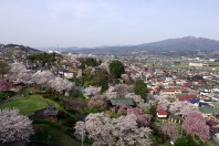View from the top of Kaminoyama Castle