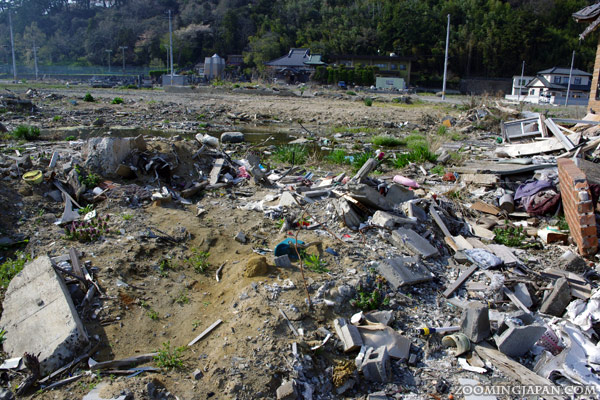 Damage by the Ishinomaki tsunami and earthquake Japan March 2011